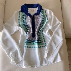 J. CREW Scarf Print Popover